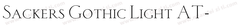 Sackers Gothic Light AT字体转换